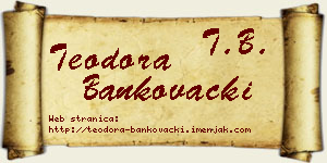 Teodora Bankovački vizit kartica